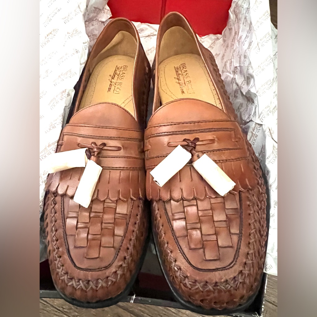 Brass Boot Genuine Leather Shoes Men’s Size 10 M New